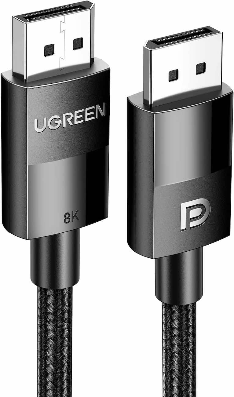UGreen DisplayPort Cable / Supports 8K Resolution at 60Hz / 2 Meters