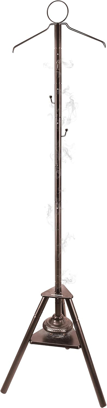 Porodo Clothing Stand with Built-in Bukhoor Burner / Strong Metal / High Stability / Brown