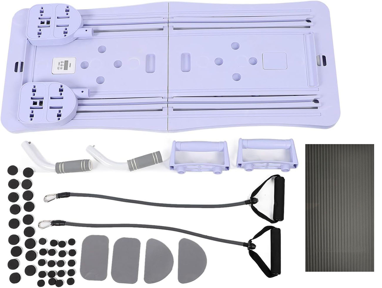 Home Pilates Machine / With Timer + Phone Stand / Foldable / Purple