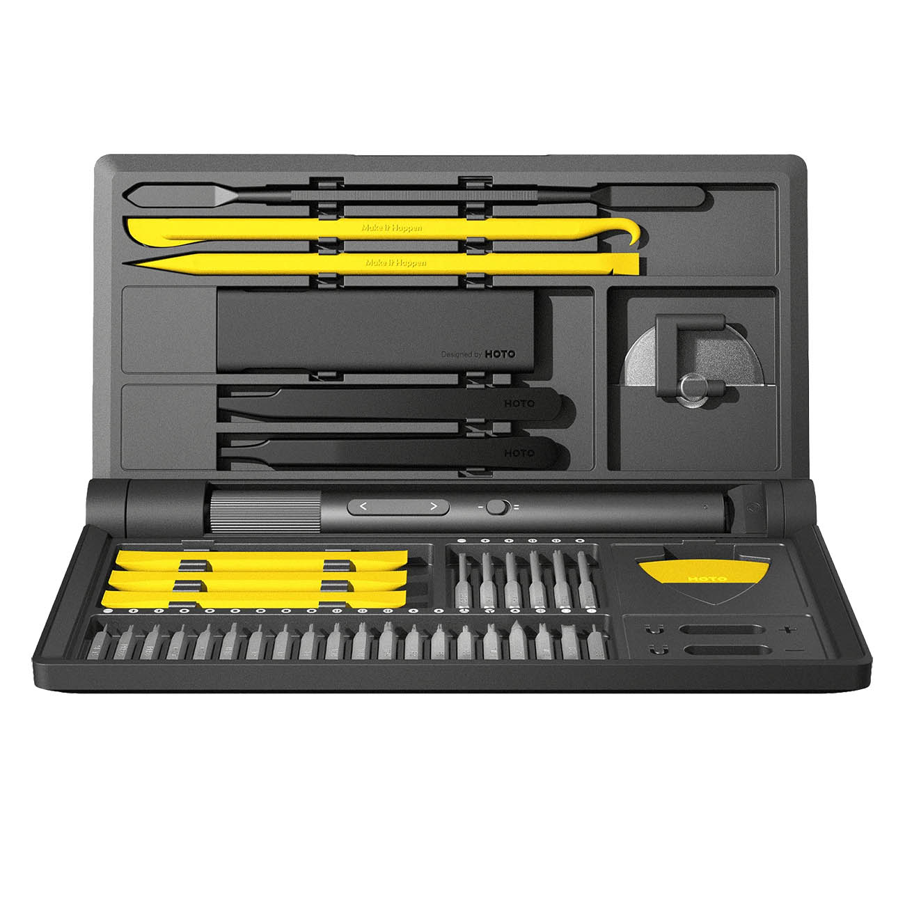 Hoto Pro Screwdriver Set / Battery-Powered / Includes 48 Pieces / Practical & Portable