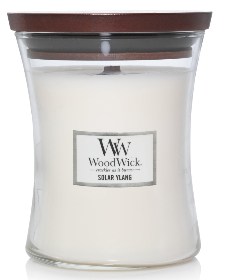 شمعة Woodwick المعطرة / زهرة اليلانج / حجم متوسط
