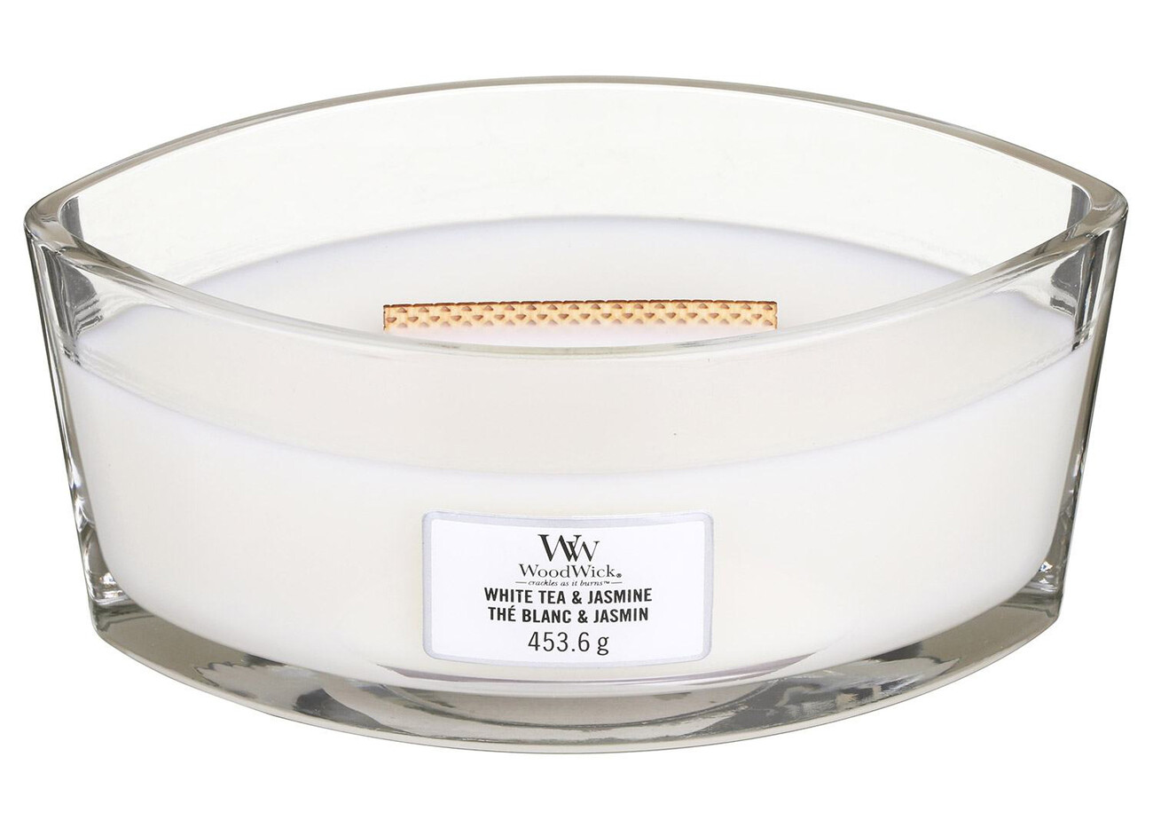 شمعة Woodwick المعطرة / الشاي و الياسمين / حجم كبير