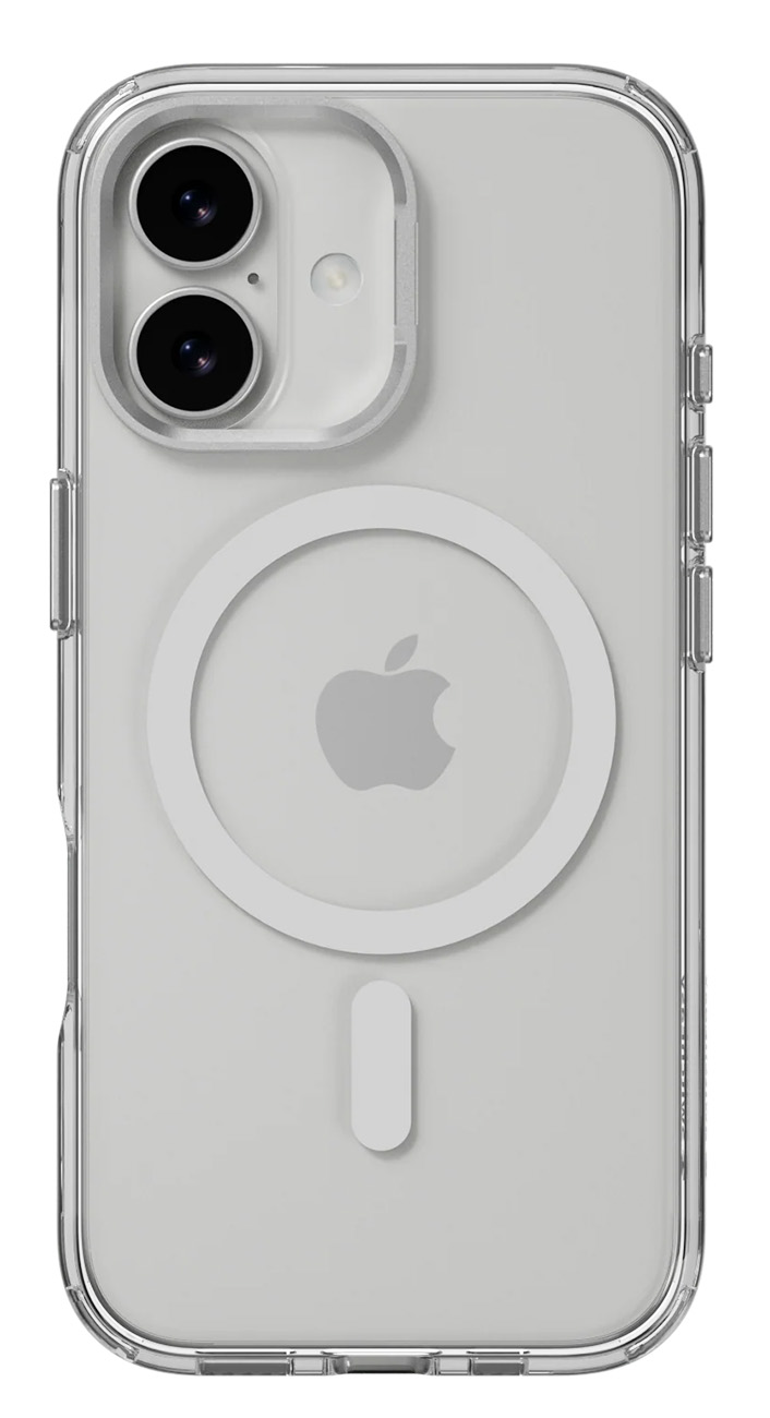 SwitchEasy Case for iPhone 17 / Built-in Stand / MagSafe / Drop-Resistant / Clear & Silver