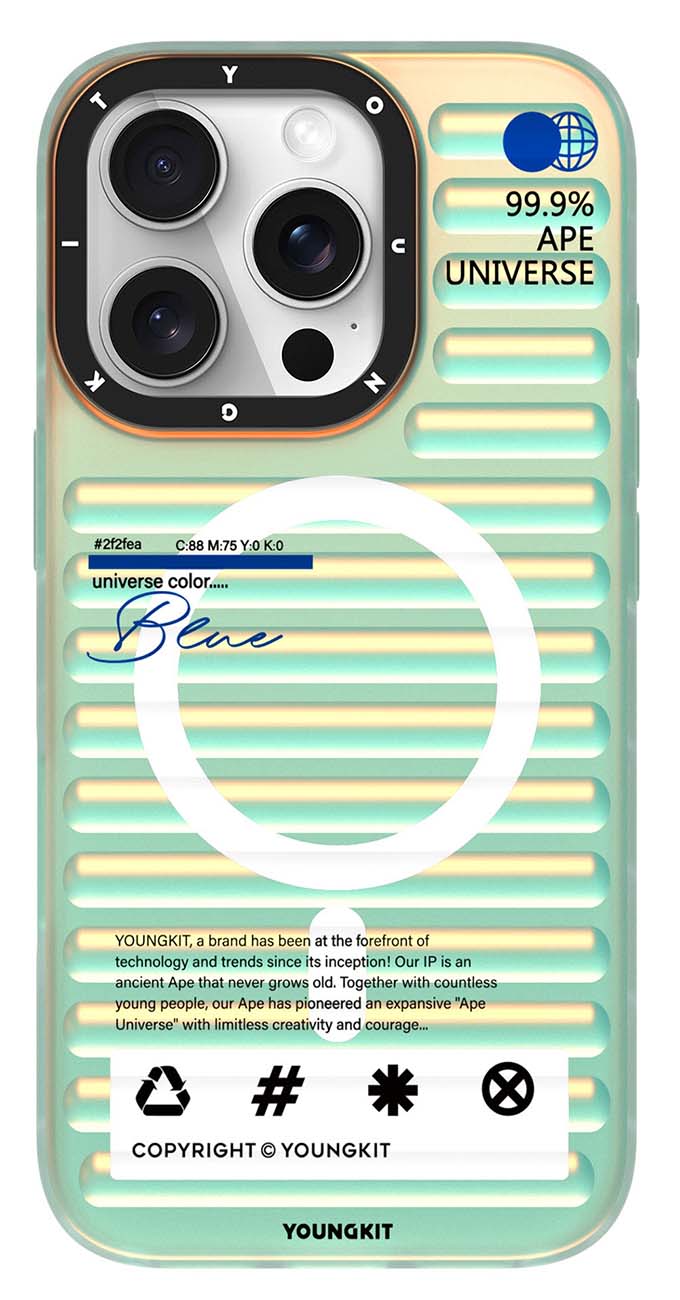 كفر YoungKit Dynamic لايفون 16 برو / يدعم MagSafe / ضد الطيحات / ازرق