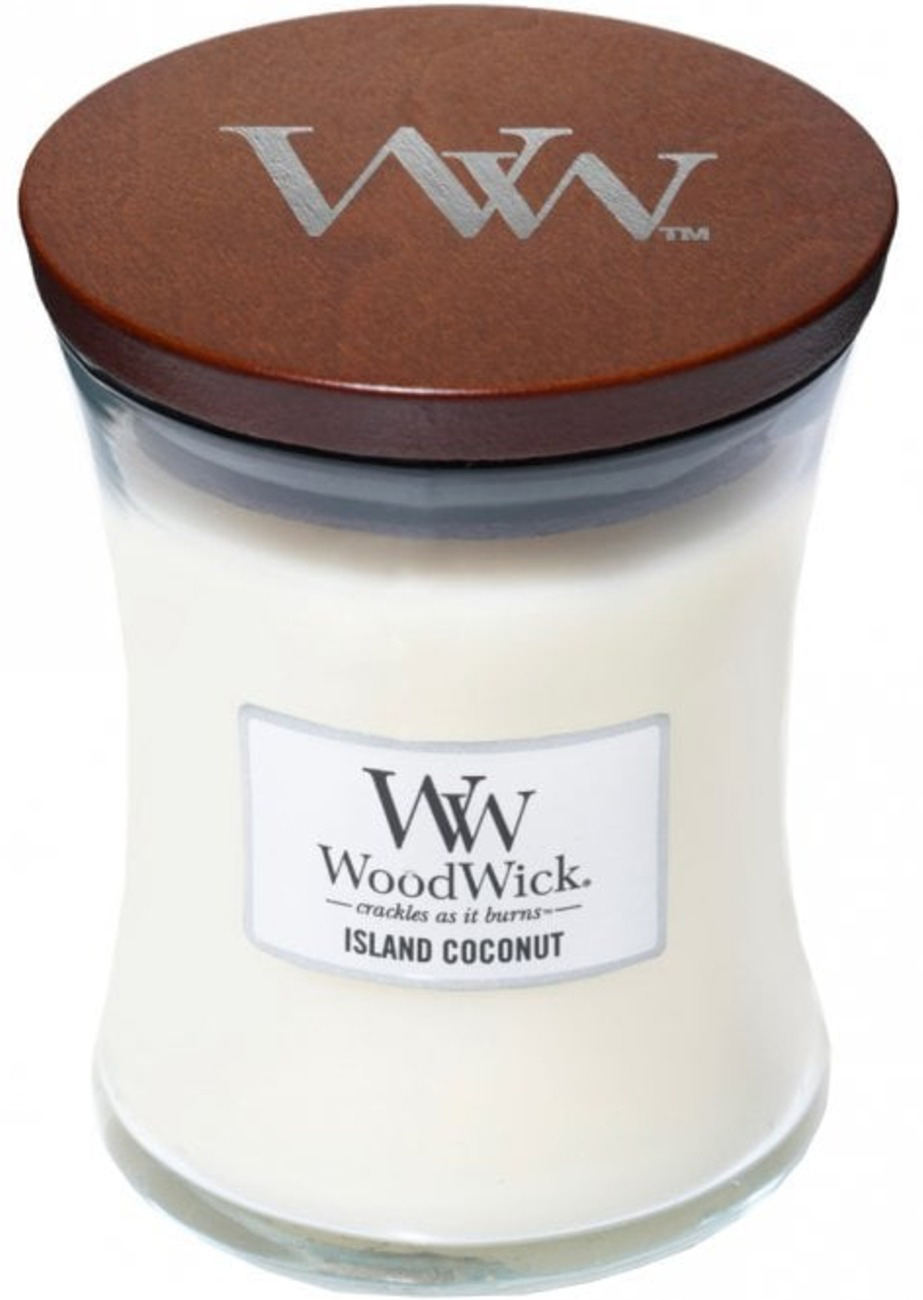 شمعة Woodwick المعطرة / جوز هند / حجم متوسط
