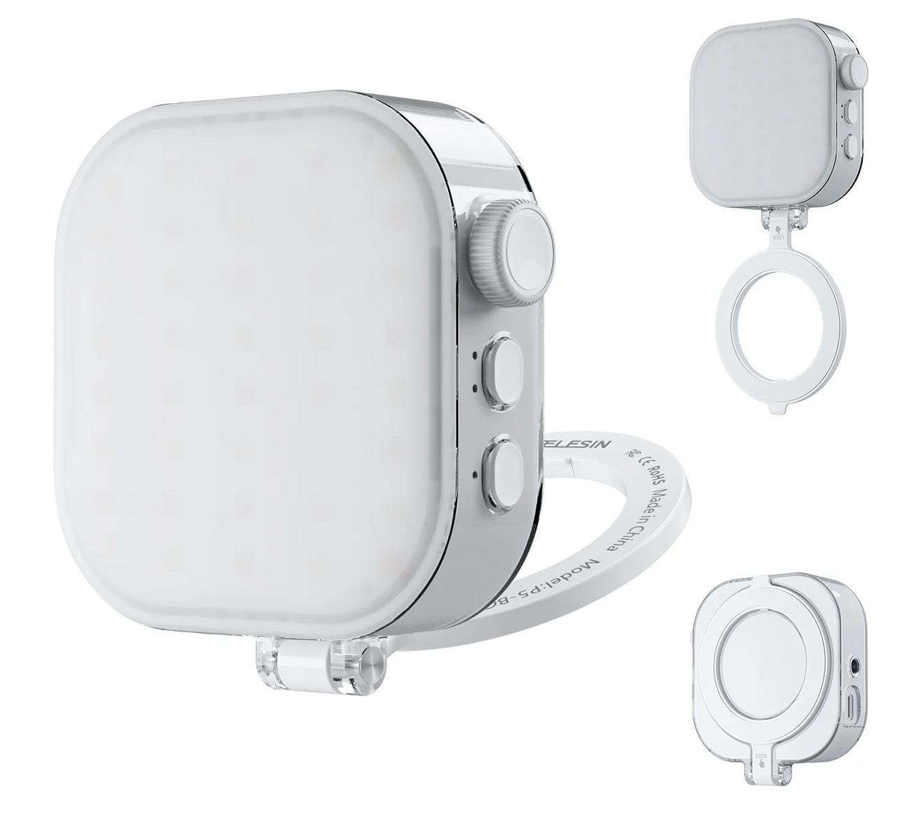 Telesin Magnetic Light / Built-in Phone Stand / Battery-Powered / Multiple Lighting Modes