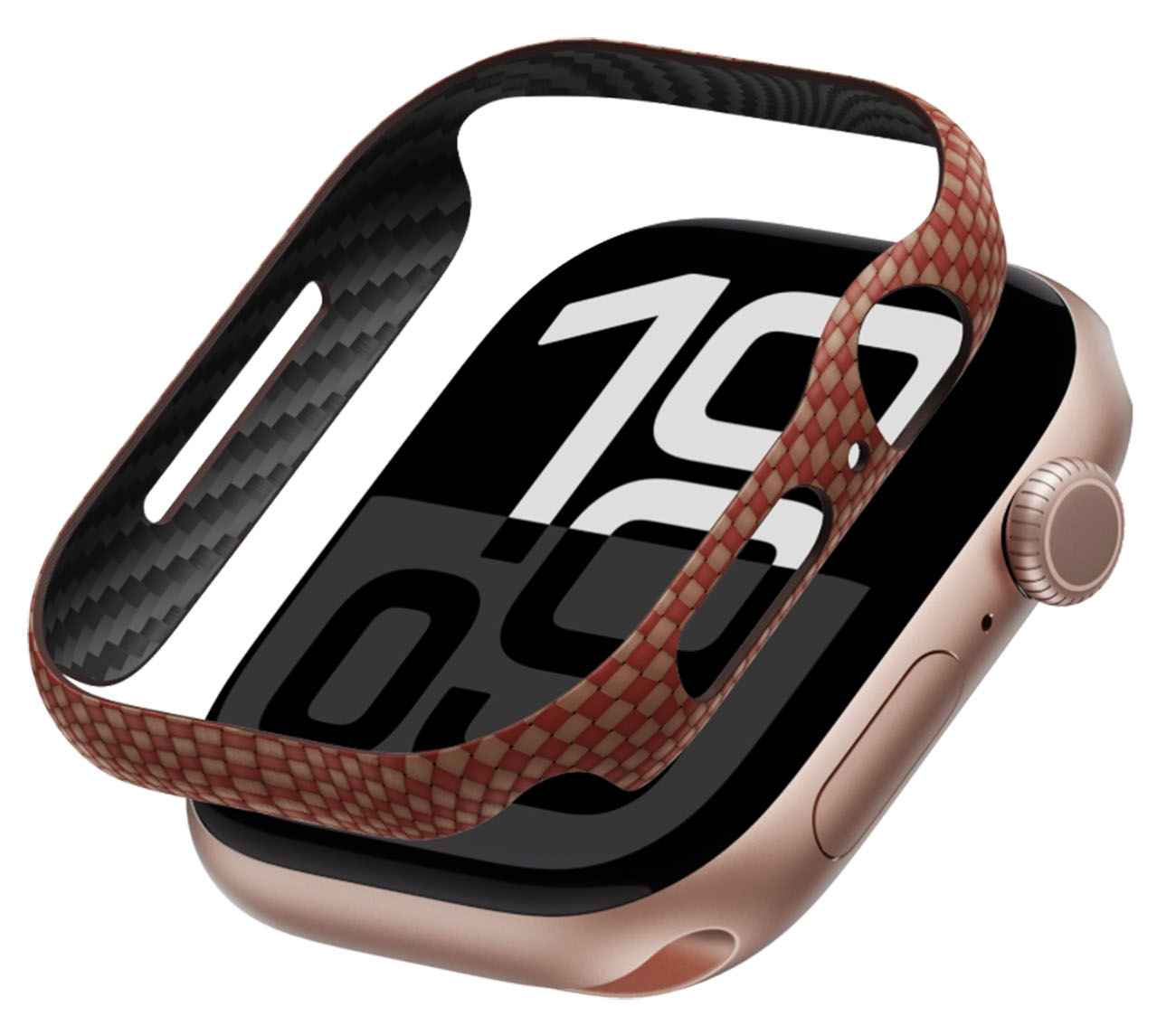 كفر PITAKA Air Case كاربون فايبر لساعة ابل 10 / حجم 46 / نحيف و خفيف جداً / لون Sunset