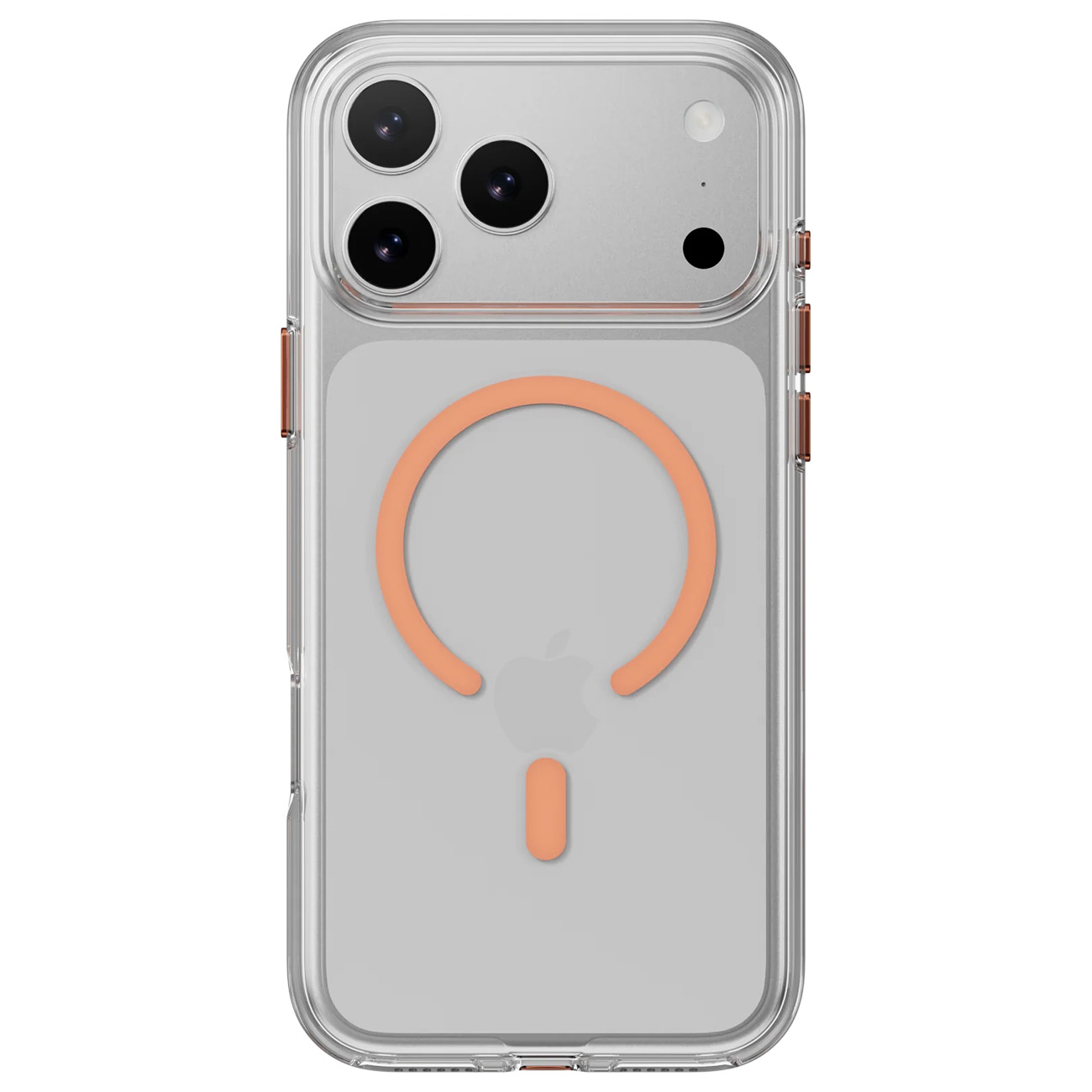 MagEasy Bright Case for iPhone 17 Pro / Drop Resistant / Supports MagSafe / Clear & Coral