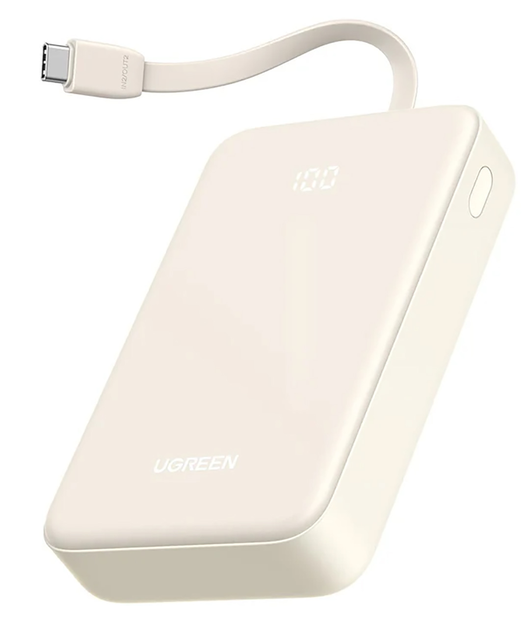 بطارية UGreen Nexode / سعة 20 الاف mAh / مدخل تايب سي و USB / واير تايب سي مدمج / قوة 30 واط