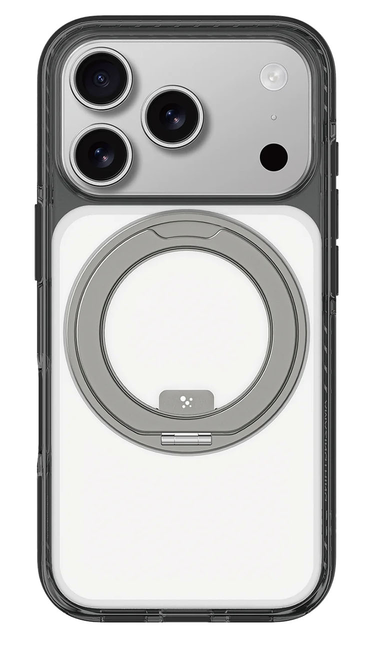 AmazingThing Titan Pro Case for iPhone 17 Pro Max / Built-in Grip / Drop Resistant / Clear Grey