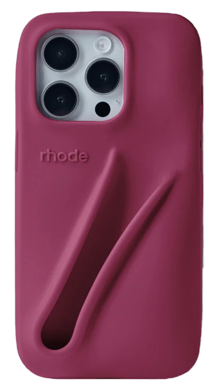 Rhode Fall Lip Case for iPhone 15 Pro Max / Soft Silicone / Raspberry Jelly