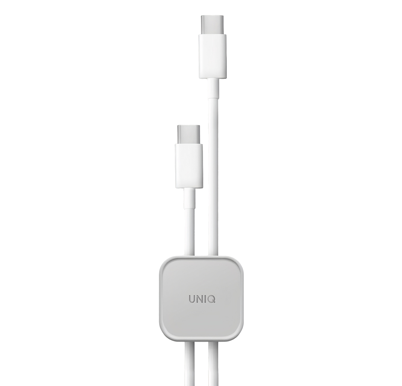 UNIQ Adhesive Cable Organizer / Practical Design / Holds 2 Cables / 8 Pieces / Grey