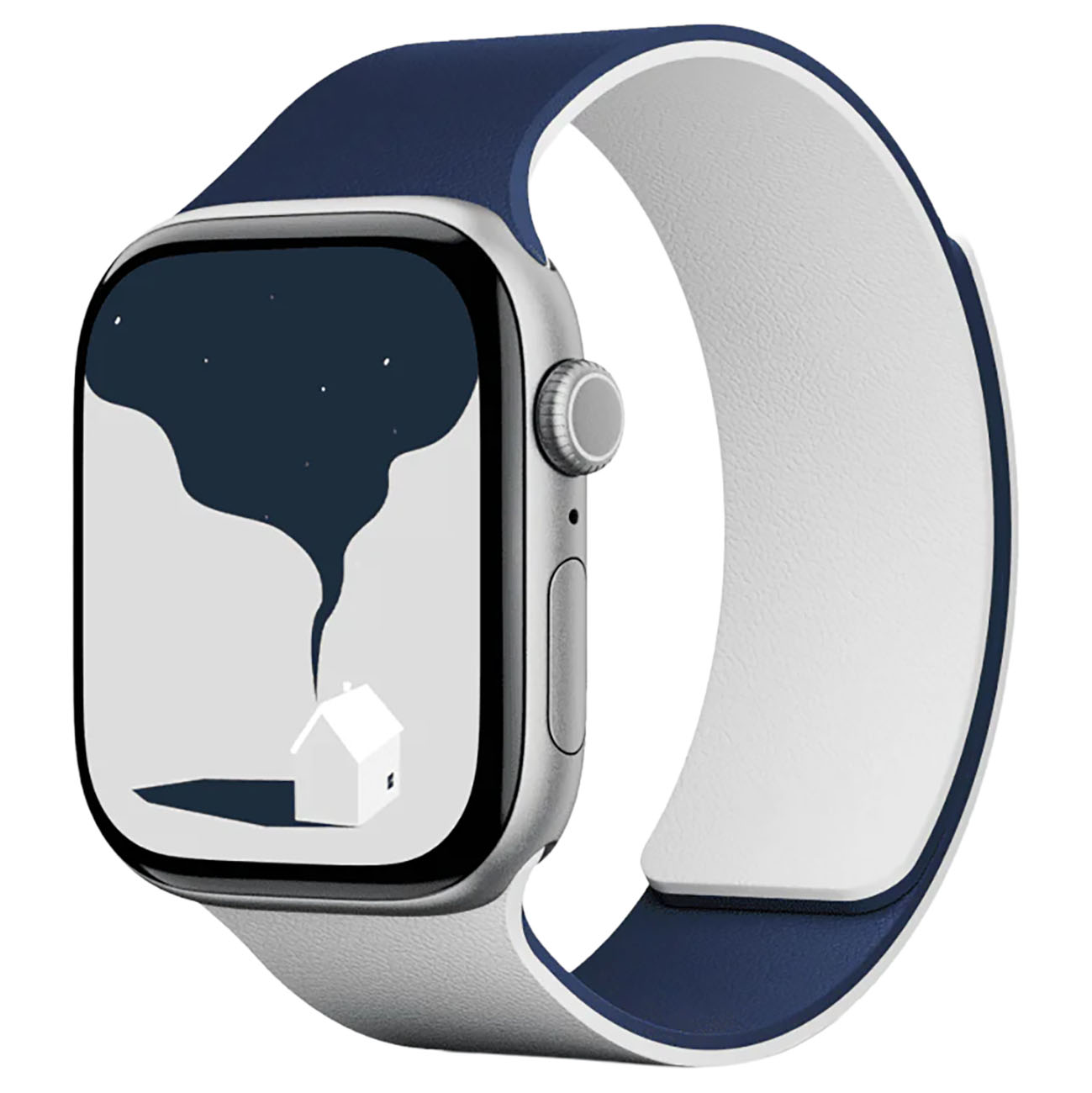 Moft Snap Apple Watch Band / 40 / 41 / 42 / Magnetic / Silicone / Reversible / Blue & Grey