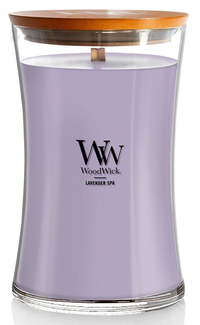 شمعة Woodwick المعطرة / لافيندر / حجم طولي كبير