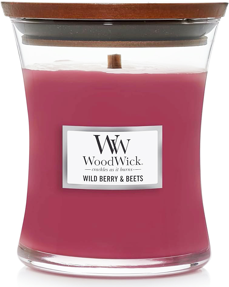 شمعة Woodwick المعطرة / Wild Berry & Beets / حجم متوسط