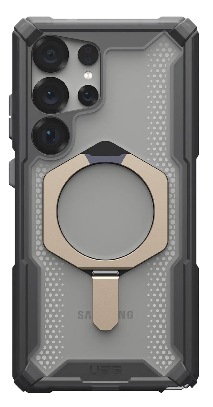 كفر UAG Plasma XTE لجلكسي S25 الترا / يدعم MagSafe / مع ستاند مدمج / ضد الطيحات / اسود و تيتانيوم