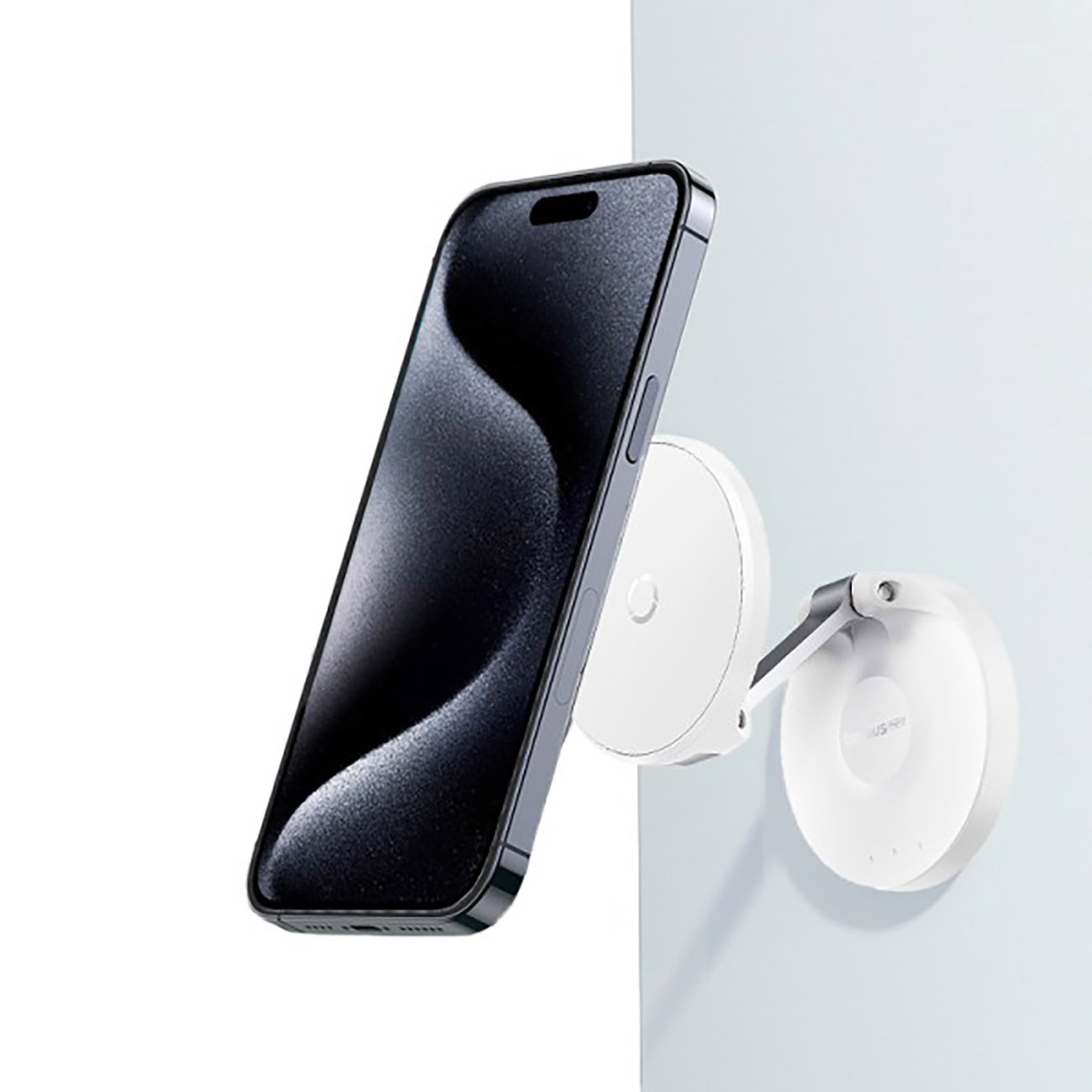 Baseus MagPro Magnetic Phone Stand / Supports MagSafe / Foldable / 360 Rotation / White