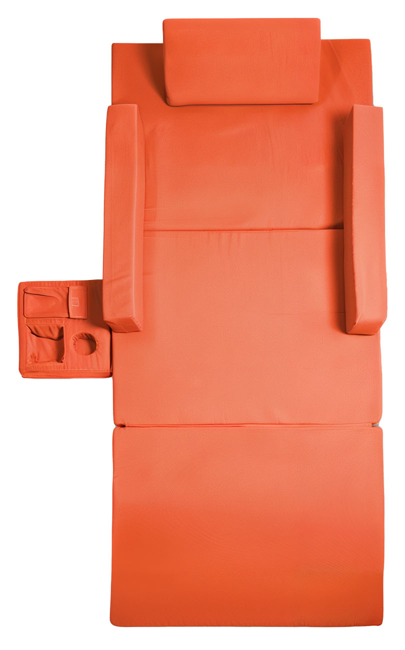 Resol Prime Tanning Mat / With Armrest & Built-in Pocket / Water-Resistant / Foldable / Orange