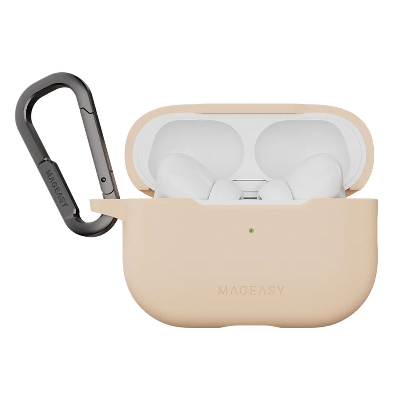Mageasy Case for Apple AirPods Pro 1 & 2 / Elegant Design / Drop Protection / Shell Pink