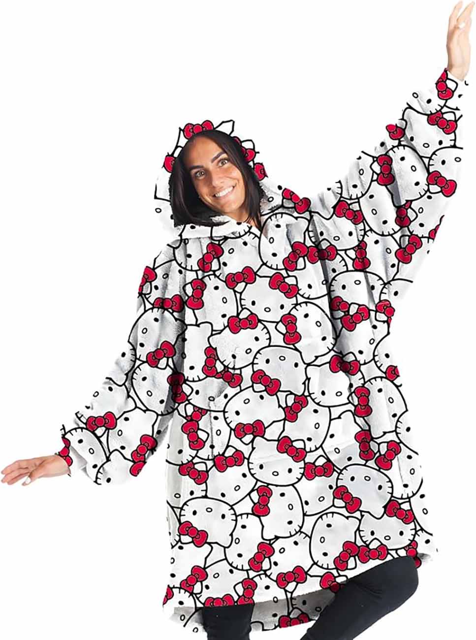 Kanguru Hoodie Blanket / Soft & Comfortable / Hello Kitty Design