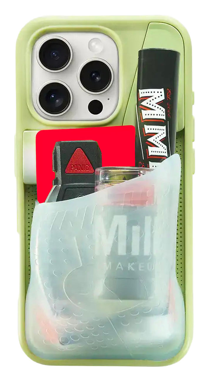 Ninja Labs Flex Pouch Case for iPhone 16 Plus / Flexible Front Pocket / Drop-resistant / Green