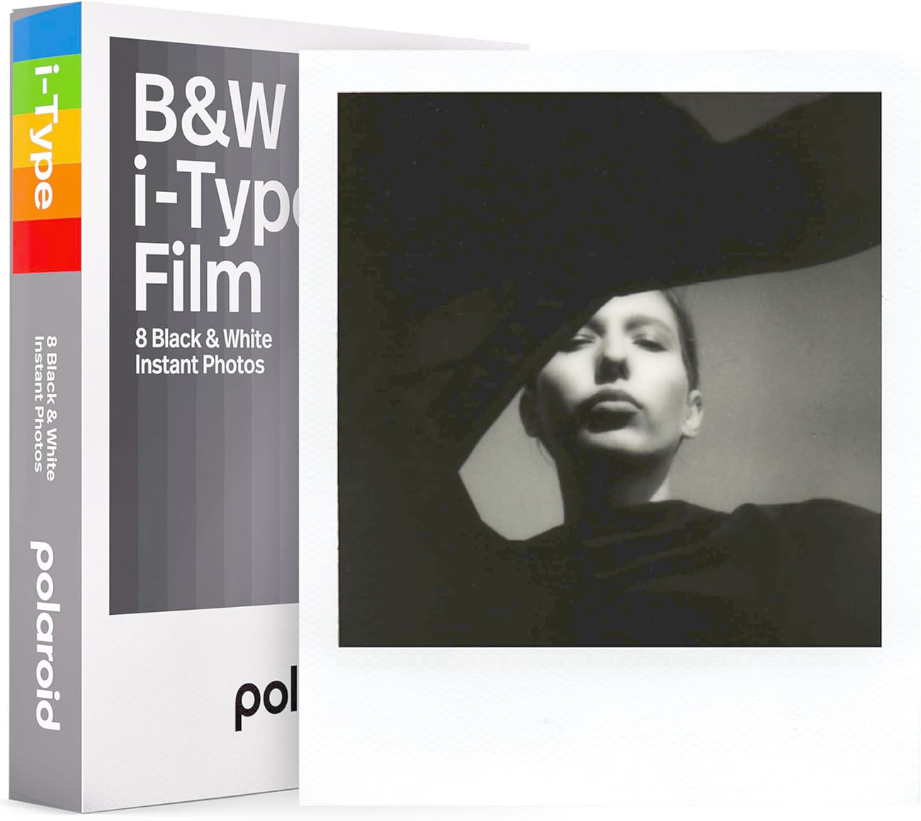 ورق اضافي B&W i-Type Film من Polaroid / اسود و ابيض / حجم 4.2x3.5 انش / 8 حبات