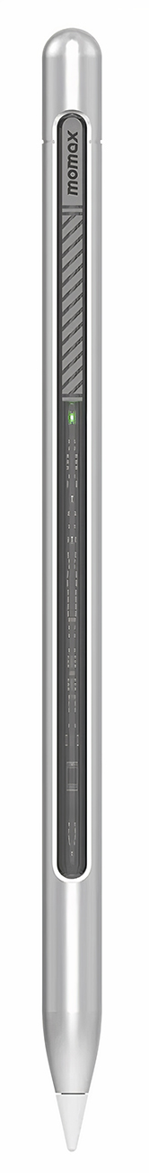 Momax Mag Link Lite Pencil / Magnetic Charging / Supports Wrist Tilt / Silver