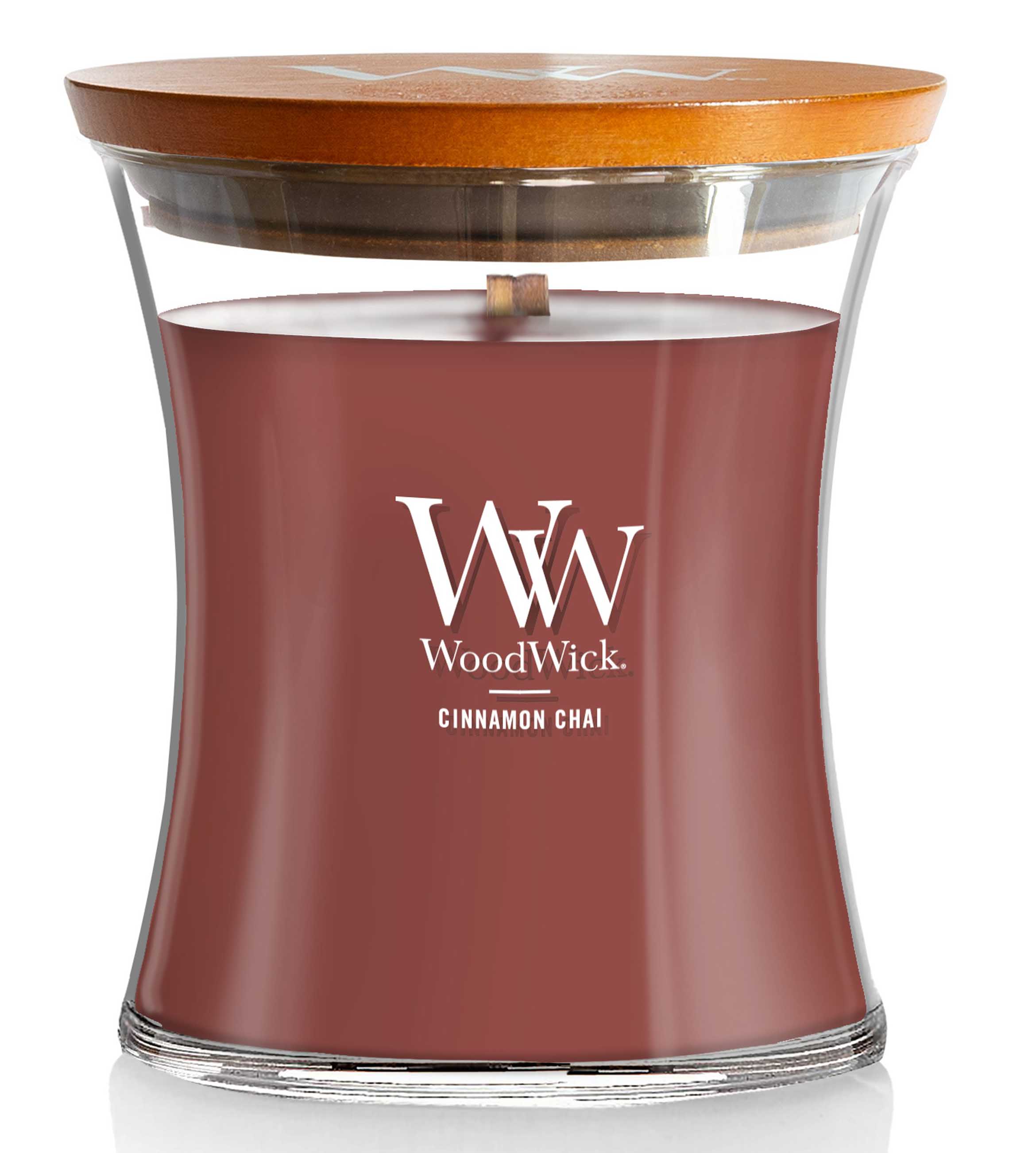 شمعة Woodwick المعطرة / قرفة / حجم متوسط