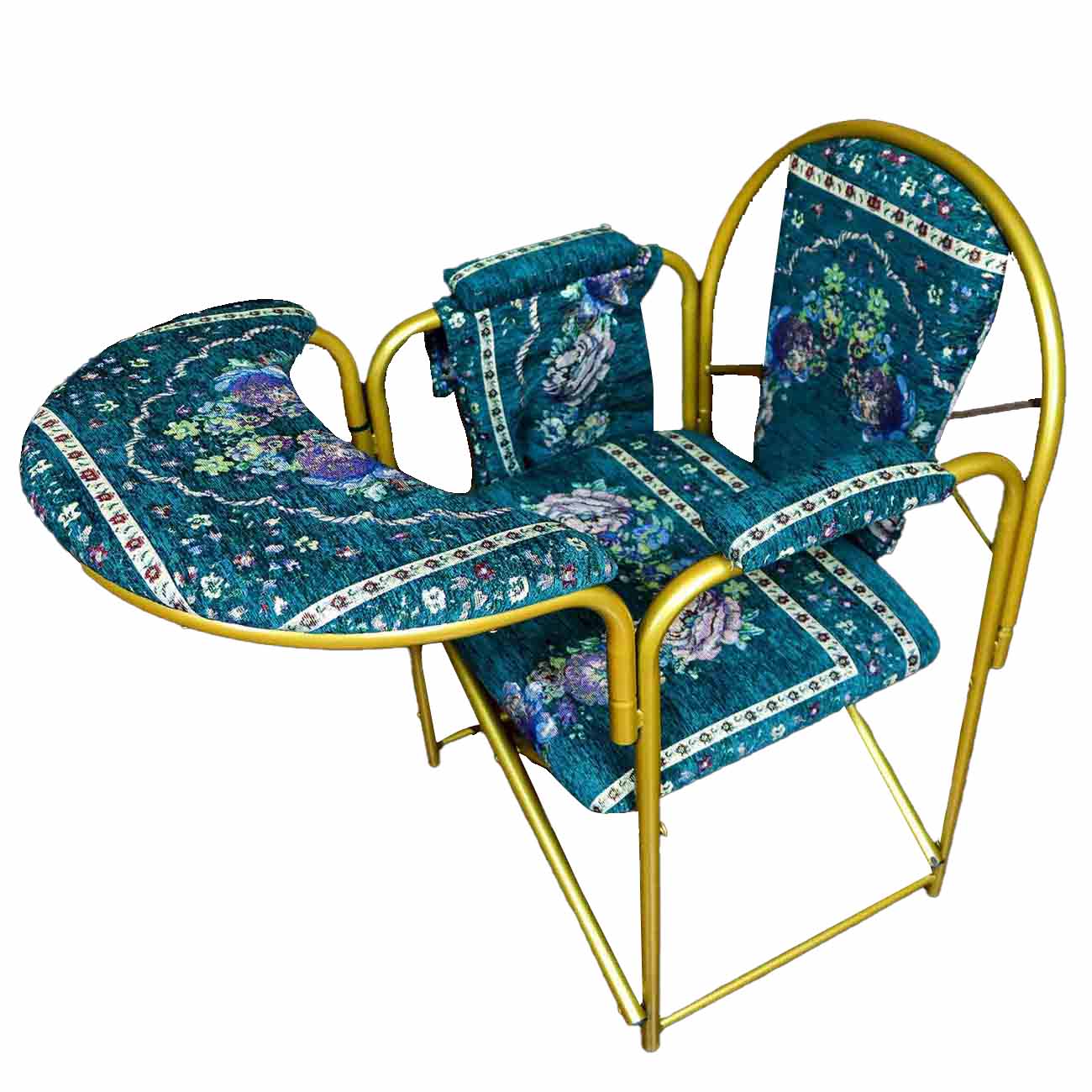 Sundus Prayer Chair / Built-in Pockets / Special Base for Sujud / Ergonomic Design / Green