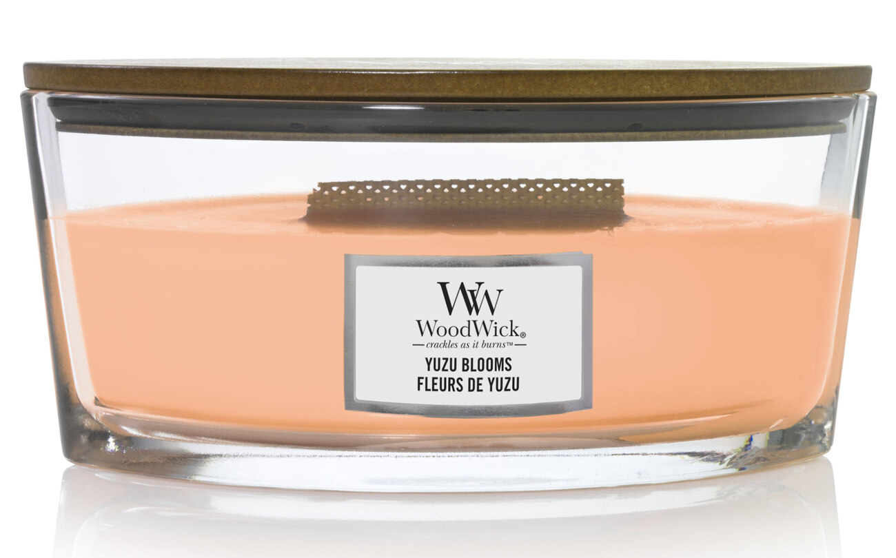 شمعة Woodwick المعطرة / يوزو بلومز / حجم كبير