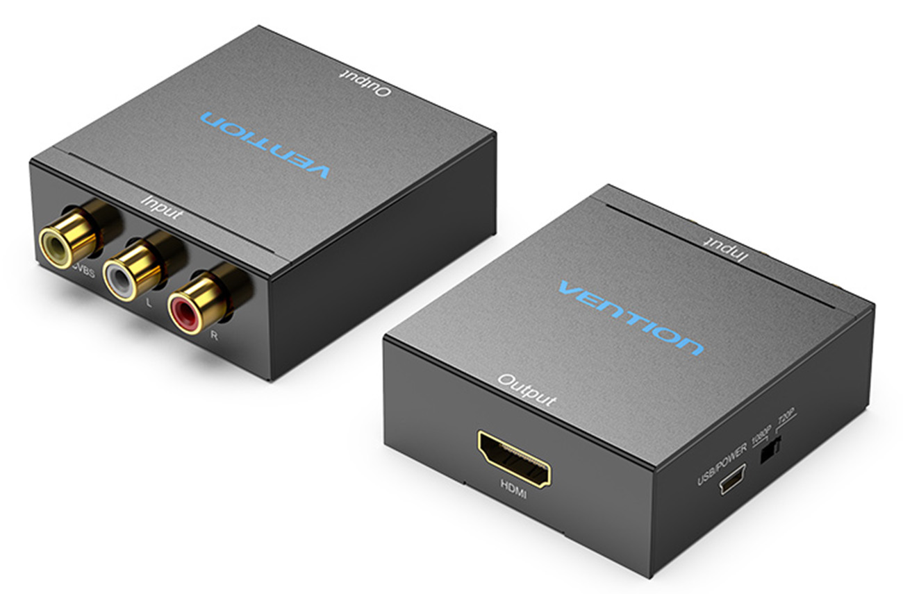 قطعة Vention لتحويل مدخل RCA الى مدخل HDMI / دقة 1080P / تجديد 60 هرتز