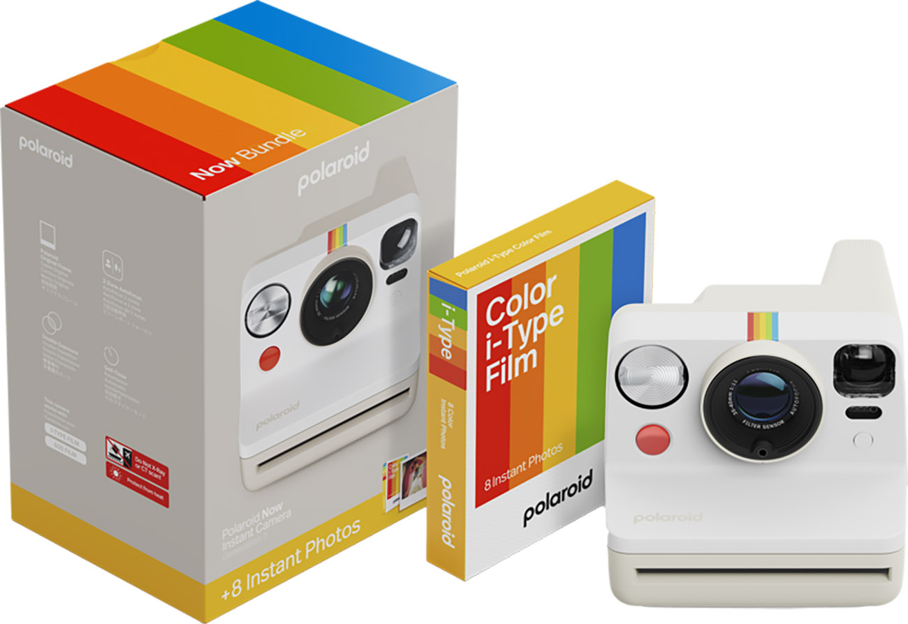 Polaroid Now Plus Instant Camera Gen 3 / With 8 Films / App Control / Battery Operated / White