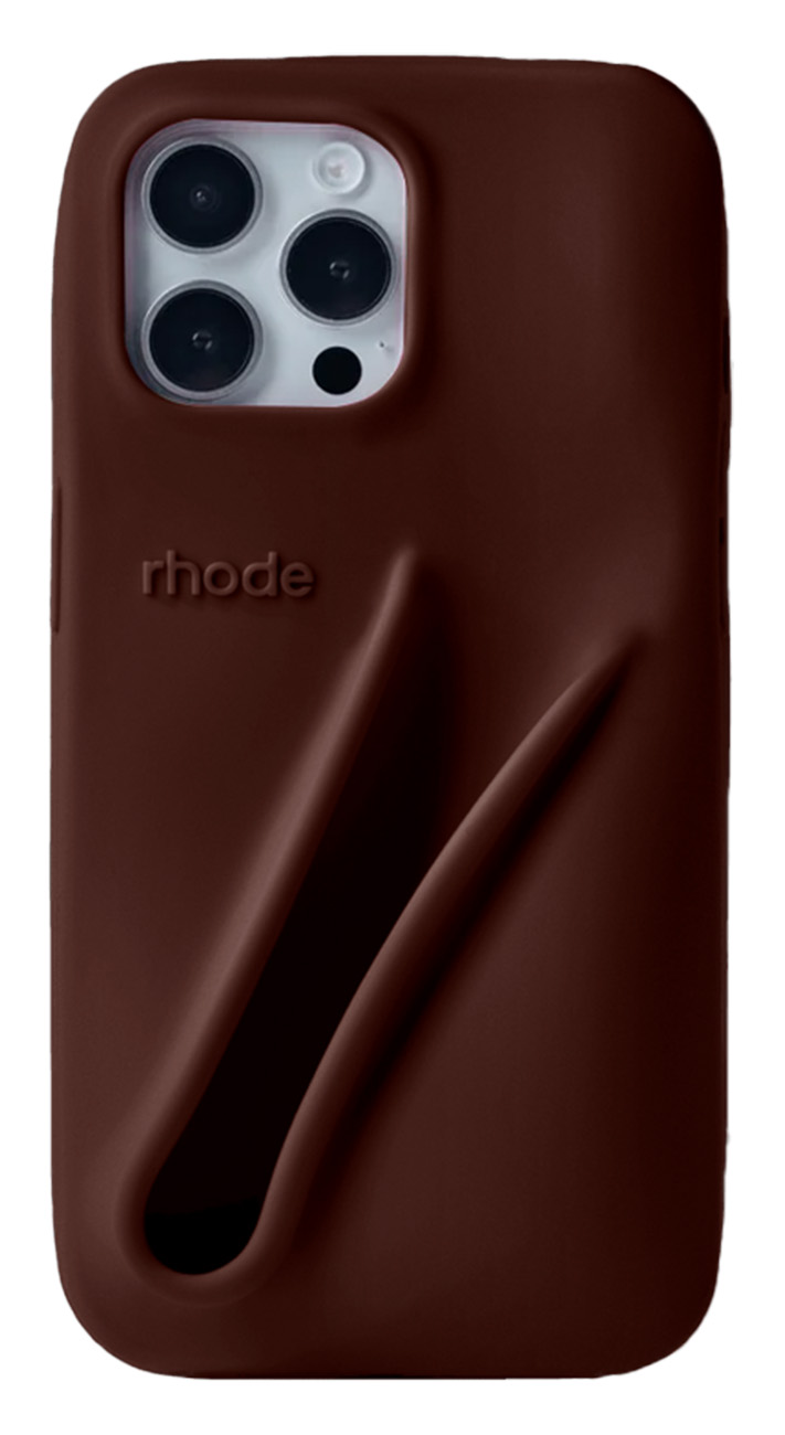 Rhode Fall Lip Case for iPhone 15 Pro Max / Soft Silicone / Espresso