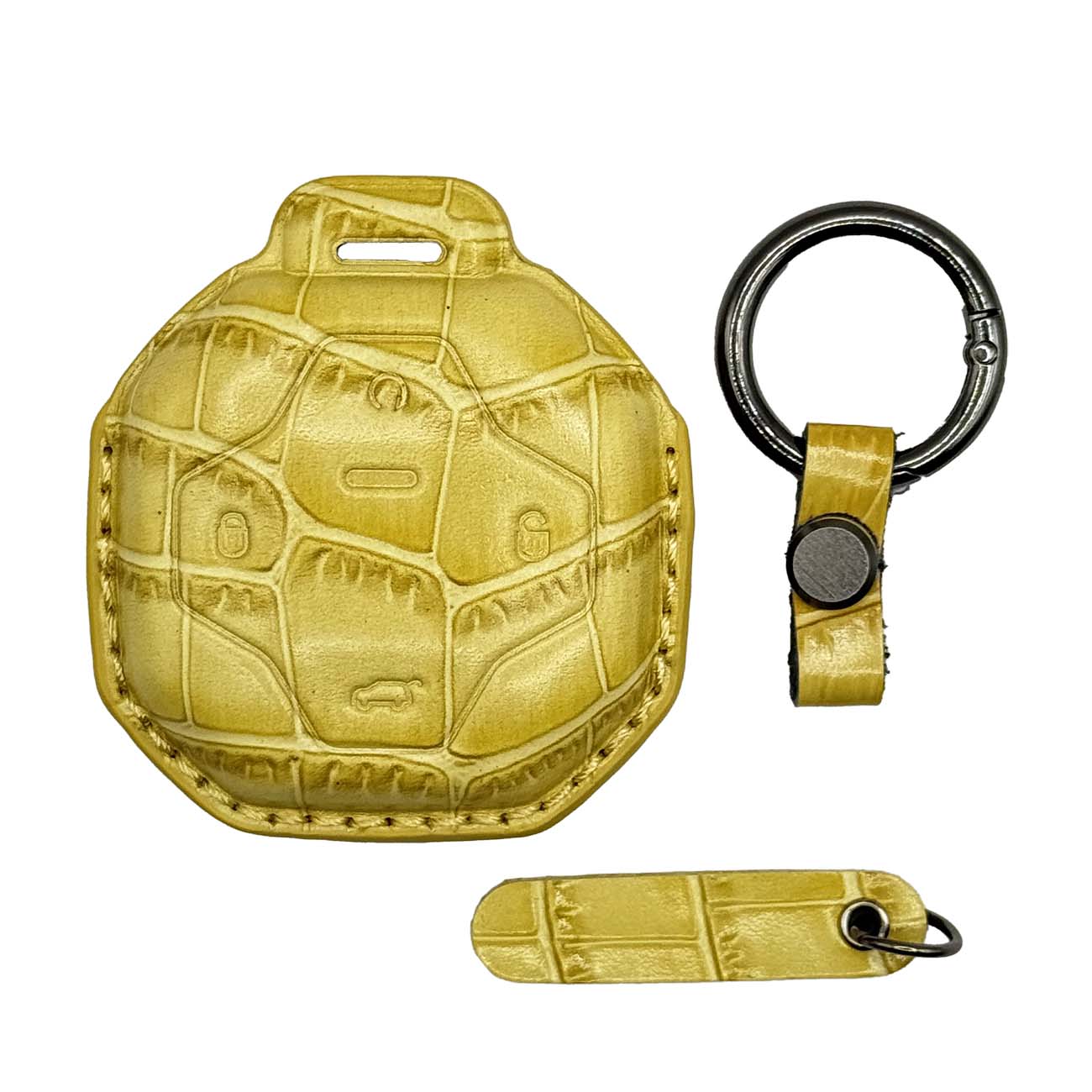 Clava Jetour T2 Car Key Fob / Premium Leather / Yellow