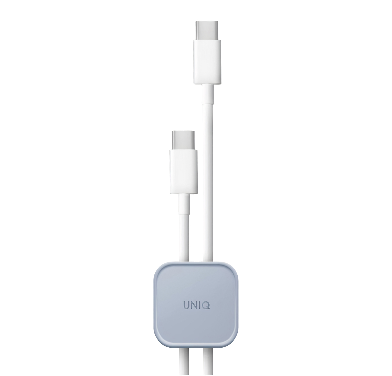 UNIQ Adhesive Cable Organizer / Practical Design / Holds 2 Cables / 8 Pieces / Blue