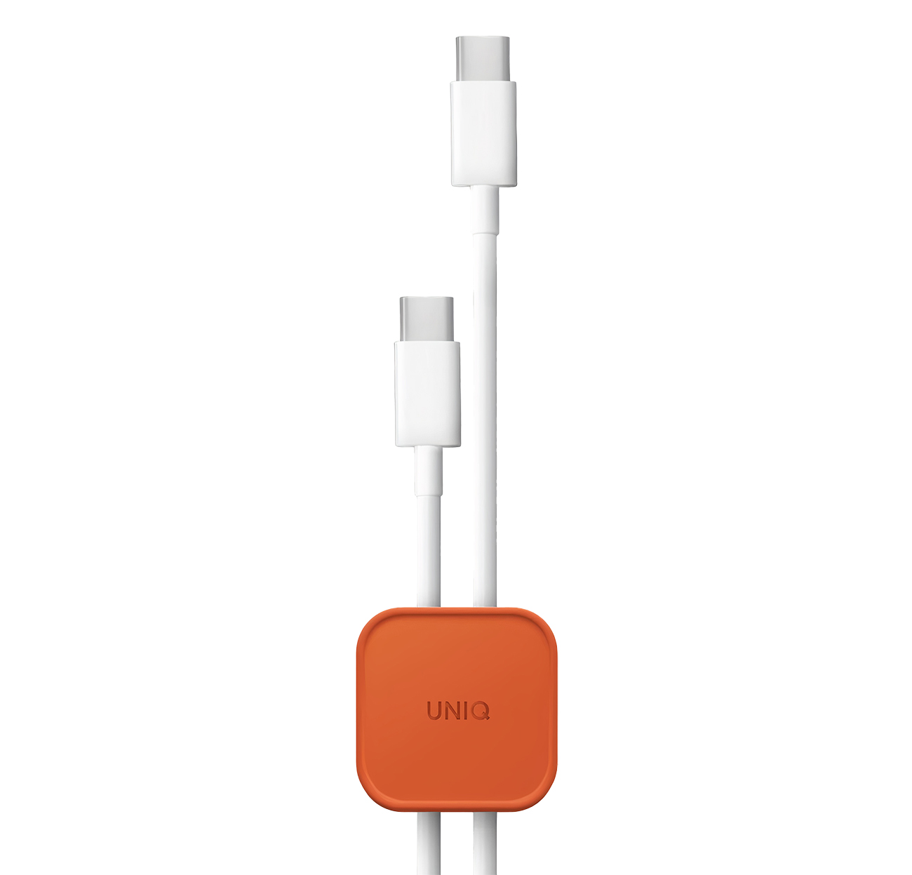 UNIQ Adhesive Cable Organizer / Practical Design / Holds 2 Cables / 8 Pieces / Orange