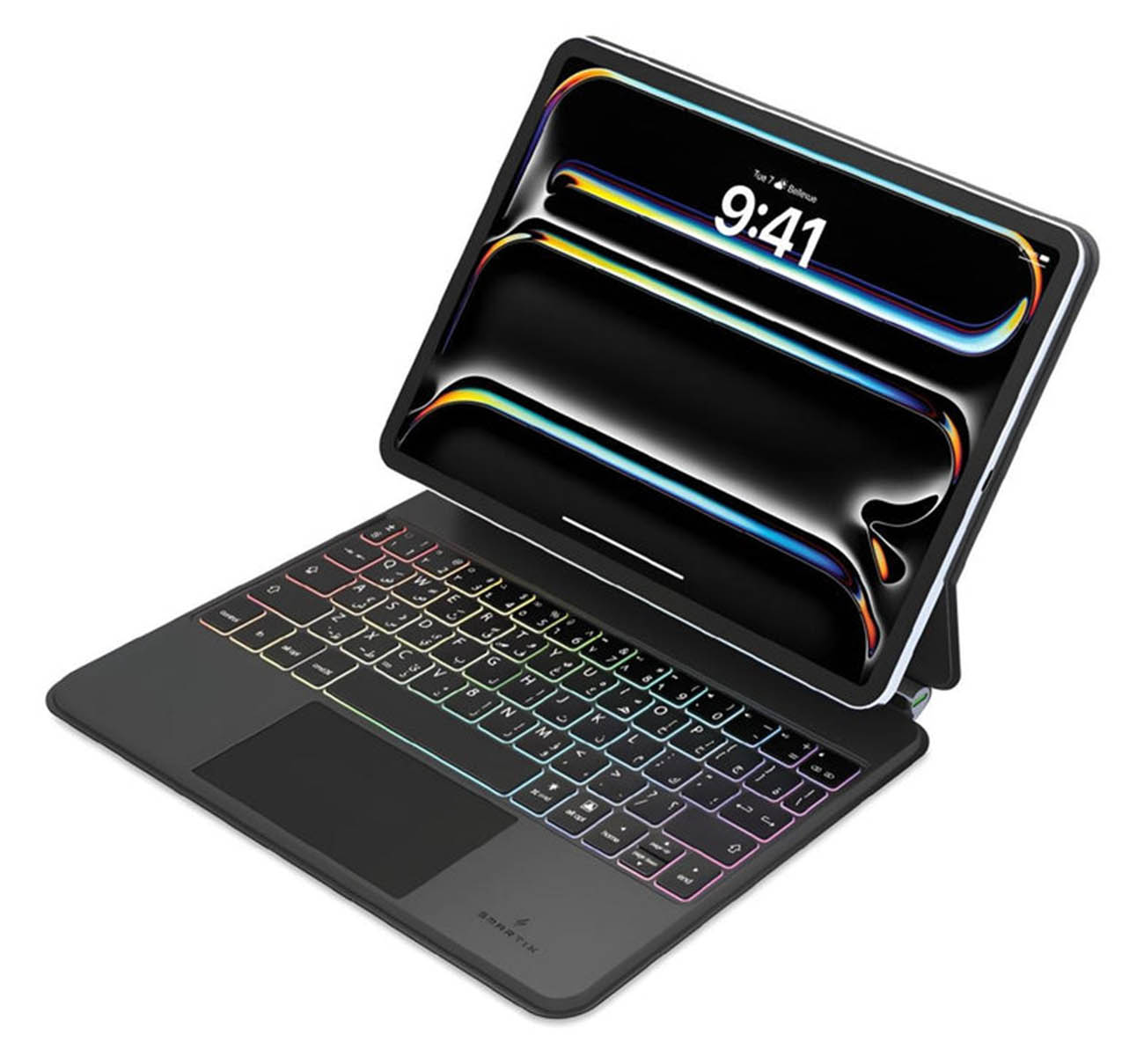 Smartix Wireless Keyboard for iPad Pro 11 inch 2024 / With Trackpad & Backlight / Arabic & English