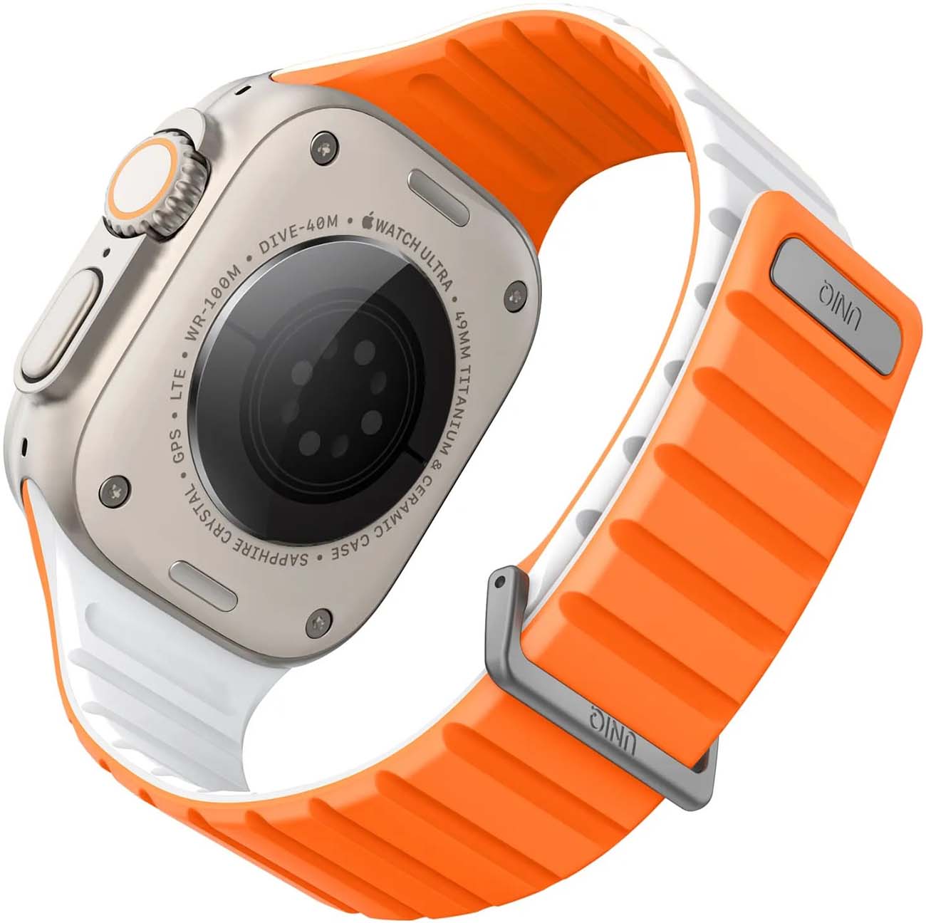 Uniq Revix Evo Strap / Size 42 / 44 / 45 / 49 / Reversible Design / Orange & White