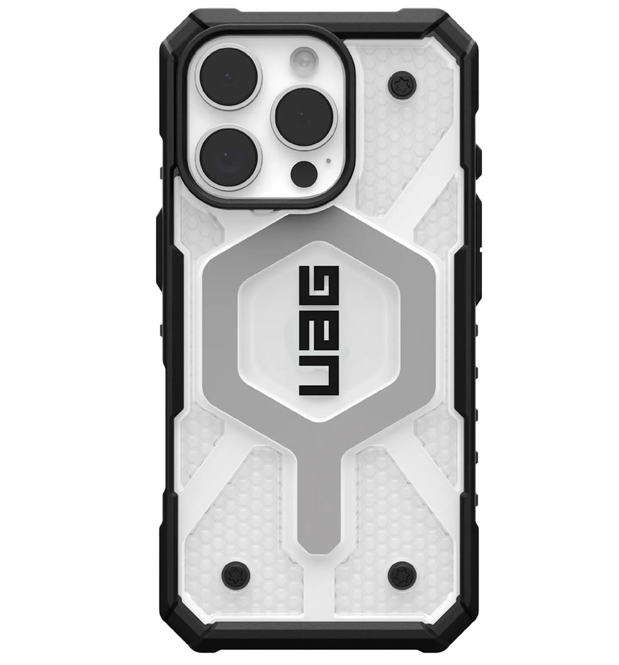 كفر UAG Pathfinder لايفون 16 برو / يدعم MagSafe / ضد الطيحات / لون Ice & Silver