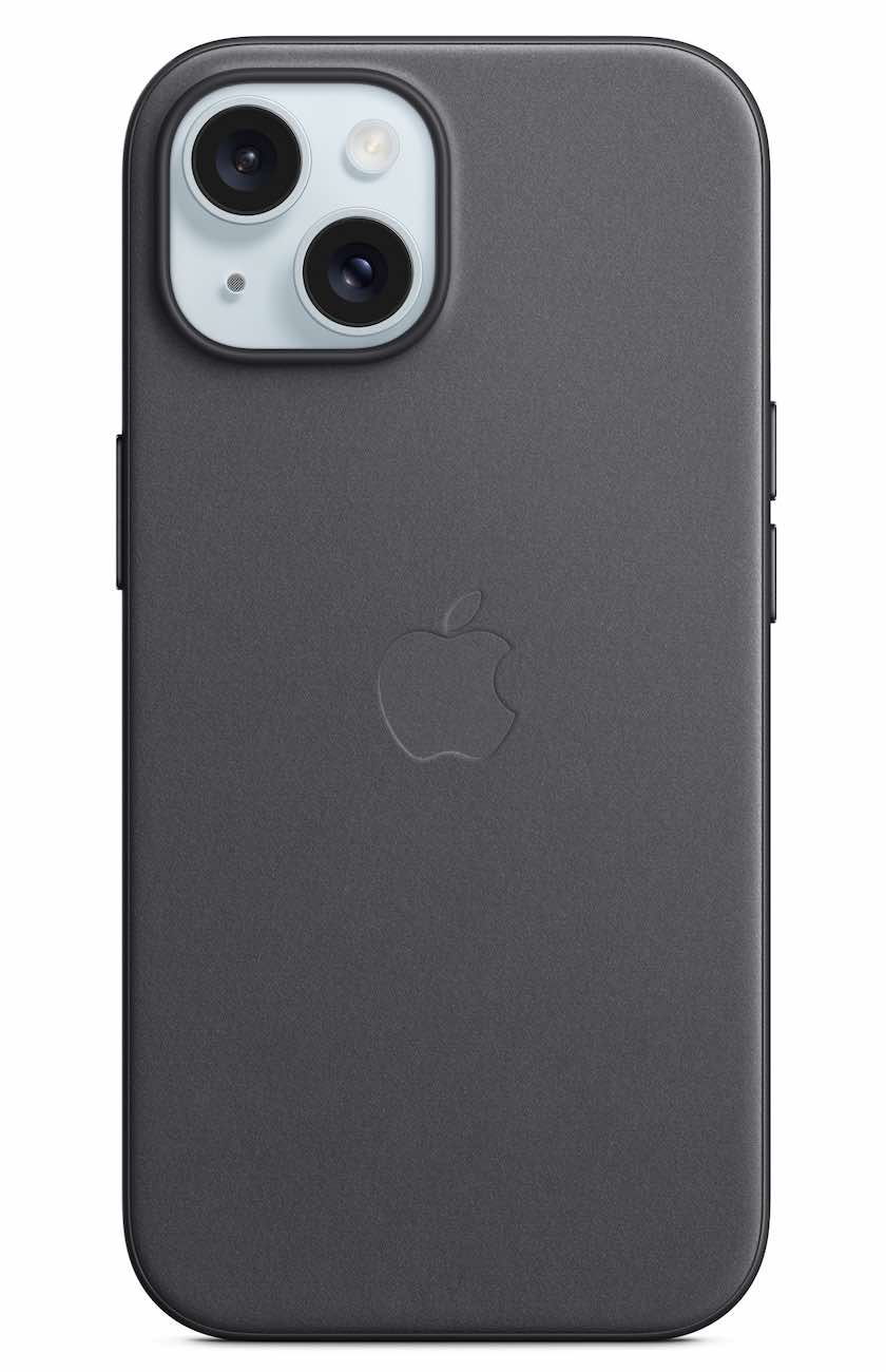 Original Apple FineWoven Case for iPhone 15 / Supports MagSafe / Black