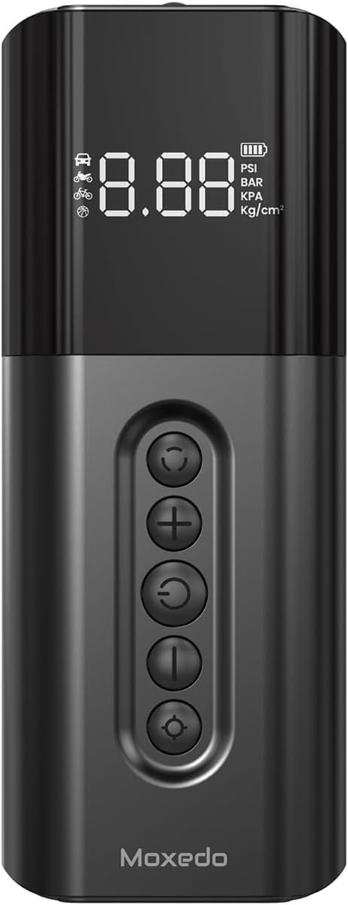 Moxedo Air Dynamo Air Pump / Battery-Powered / Built-in Flashlight / 150 PSI Pressure