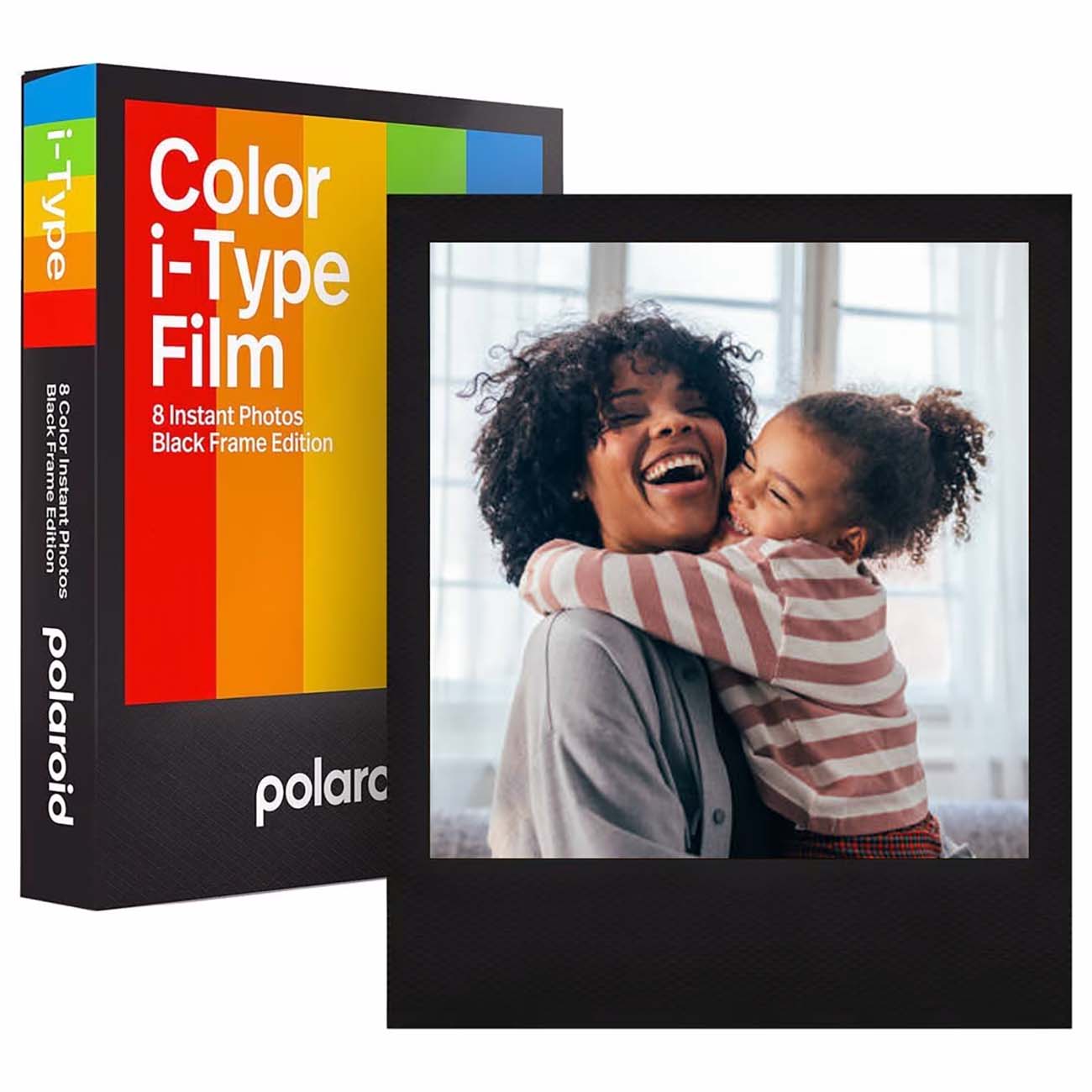 ورق اضافي Color i-Type Film من Polaroid / طباعة ملونة مع اطار اسود / 8 حبات / حجم 4.2x3.5 انش