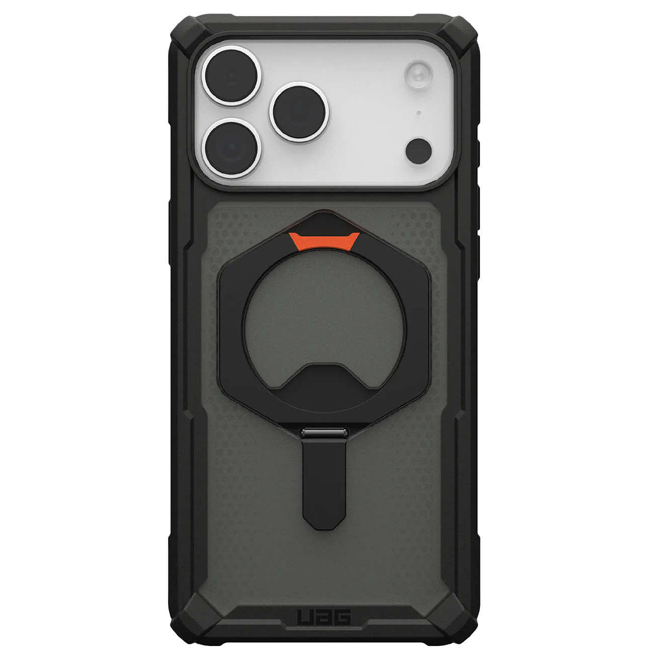 كفر UAG Plasma XTE لايفون 17 برو / يدعم MagSafe / ستاند + مسكة مدمجة / اسود و برتقالي